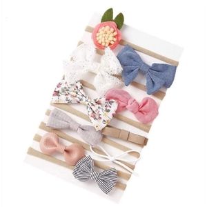 Baby GIRL headband set Bows Boho baby 10